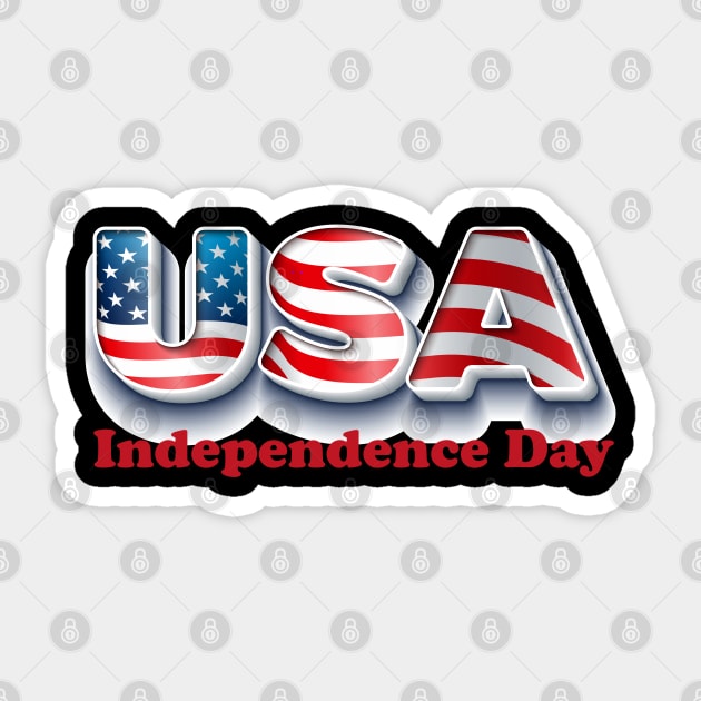 USA flag loving design Sticker by Printashopus